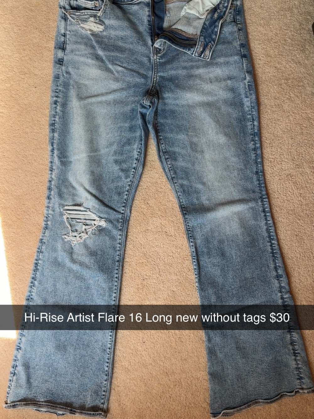 American Eagle Outfitters Light Blue Flare Jeans